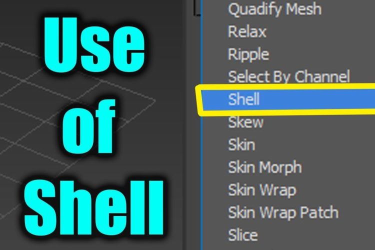 What use of  “Shell” modifier in 3DsMax