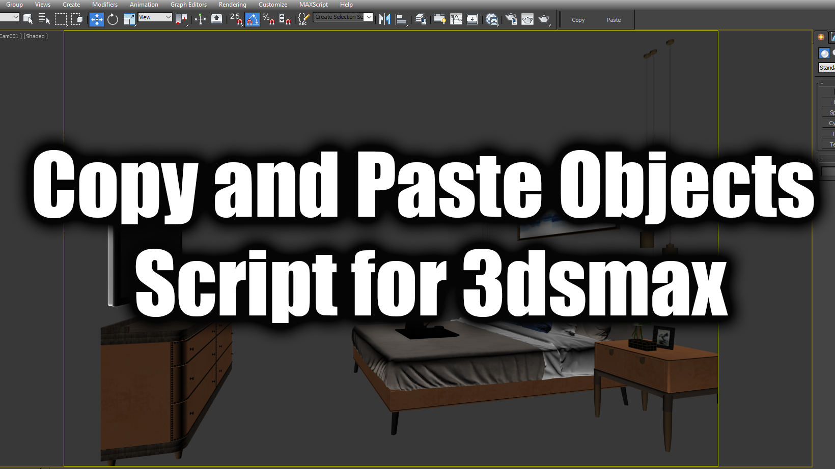 Copy and Paste Objects Script for 3dsmax hindi tutorial
