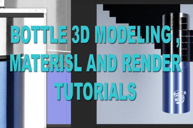 Bottel 3D modeling ,MATERIALs, light Render Tutorial in hindi by kaboomtechx