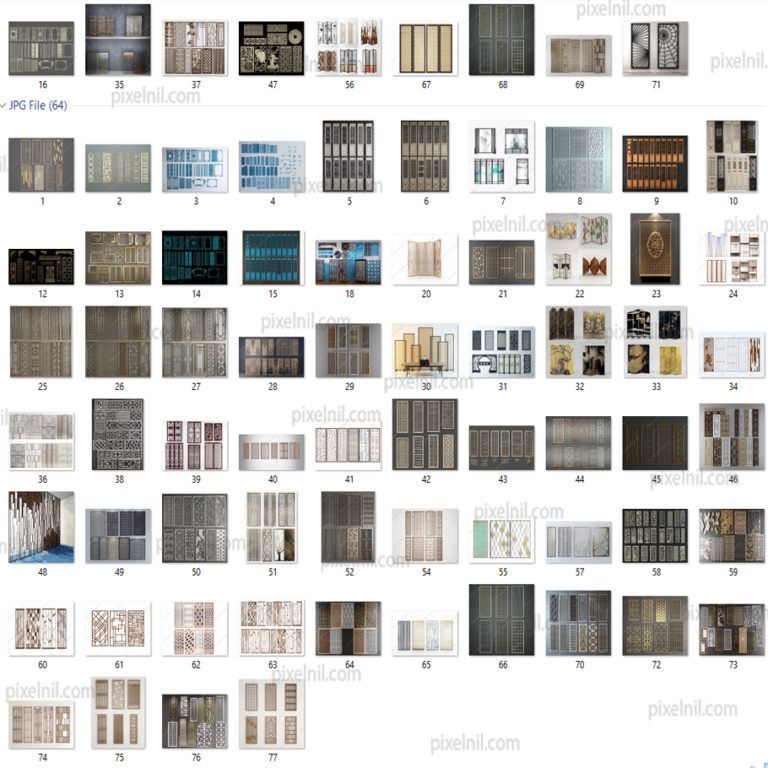 74 Wall Panels 3dmodels Collection - Pixelnil