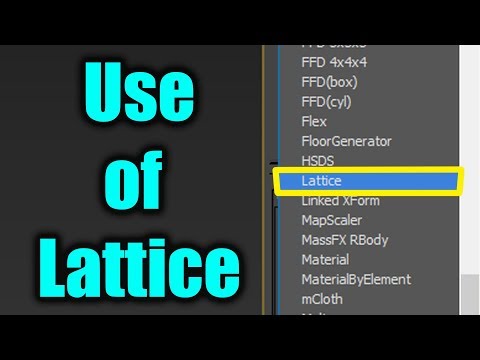 What use of “Lattice” modifier in 3DsMax