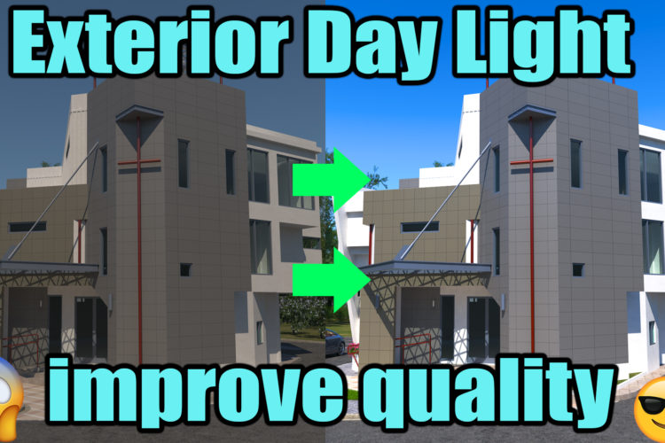 Exterior Day Light Vray Render Setting For Quality Render Hindi tutorial