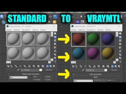 CONVERT STANDARD TO VRAY MATERIAL EDITOR