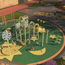 Animated outdoor children’s activity area 3dsmax File