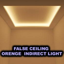 FALSE CEILING ORENGE INDIRECT LIGHT
