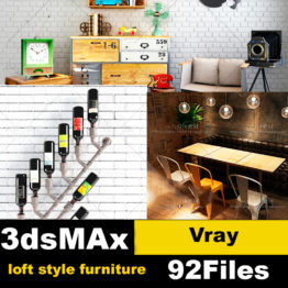 92 sets of industrial loft style furniture