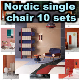Nordic single chair 10 sets