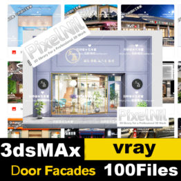 100 sets of door facades