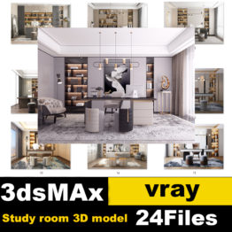 Study room 3D model