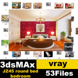 JZ45 round bed bedroom sets