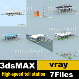 High-speed toll station 3DMAX model
