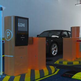 The car park gate 3dmodel animation