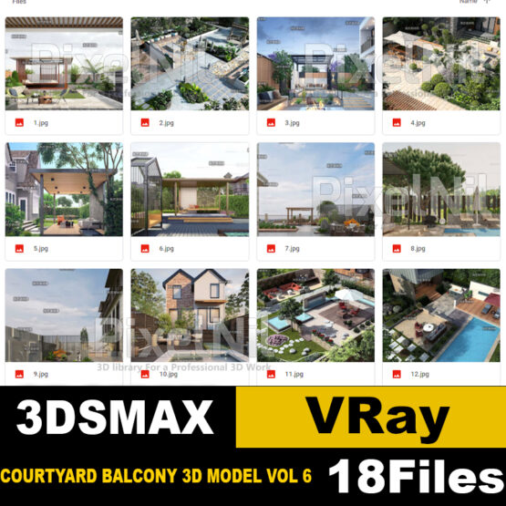 COURTYARD BALCONY 3D MODEL VOL 6 preview