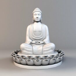 India Buddha Statue 3D Model