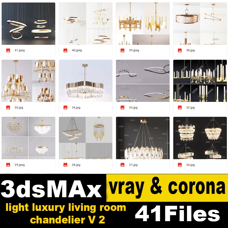 light luxury living room chandelier V 2