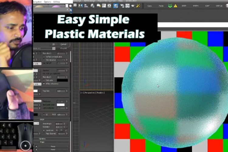 Plastic Material Banane Ka Asan Tarika | 3dsmax vray| kaboomtechx | live highlight