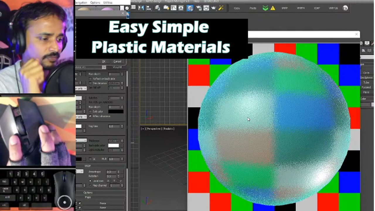 Plastic Material Banane Ka Asan Tarika | 3dsmax vray| kaboomtechx | live highlight