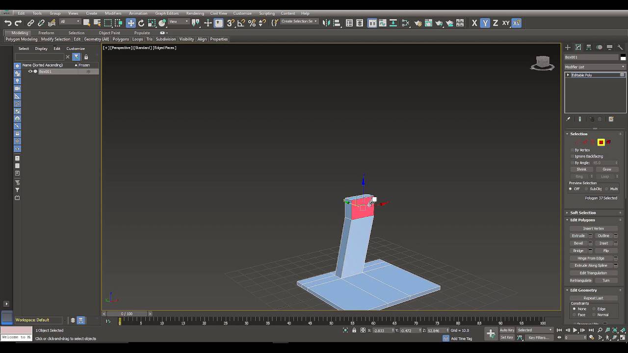 EDITABLE POLY 3DSMAX 2017  PART 3 (TOO EASY AND SIMPLE TUTORIAL) beginner