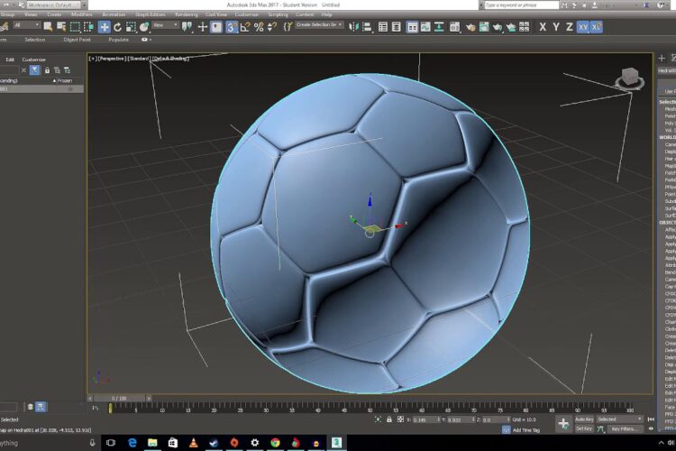 FOOTBALL MODELING WITH MATERIAL IN 3DSMAX 2017 (TOO EASY AND SIMPLE TUTORIAL) [Hindi ] beginner