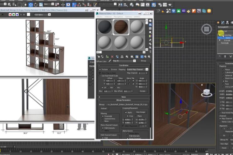 Delany Display Shelf 3D Modeling in 3dsmax
