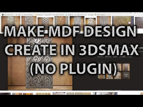 MAKE MDF / CNC DESIGN | CREATE IN 3DSMAX  (NO PLUGIN)