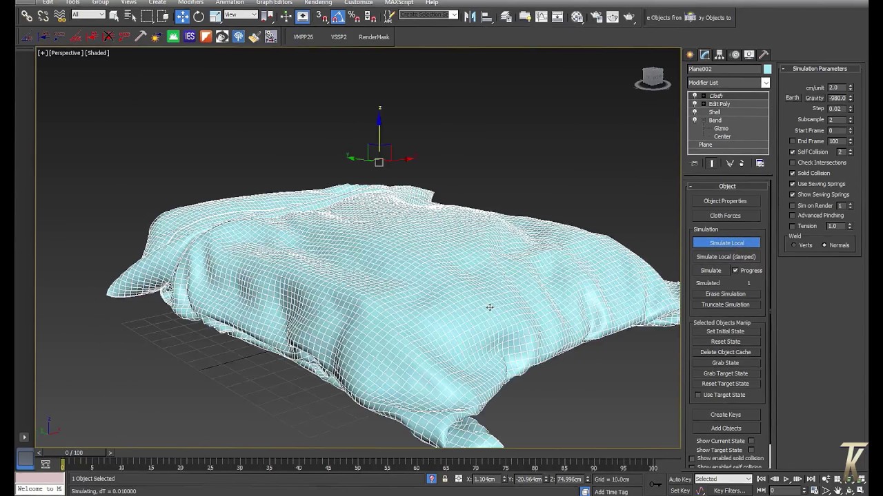 Advanced Cloth Simulation Tutorial  PART : 02|| 3DSMAX || HINDI