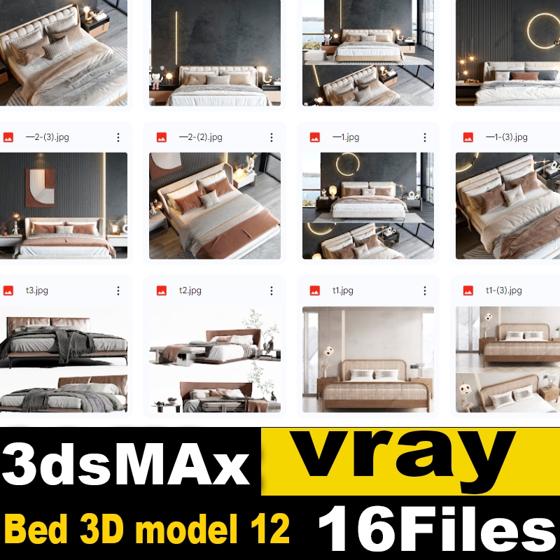 Bed 3D model 12