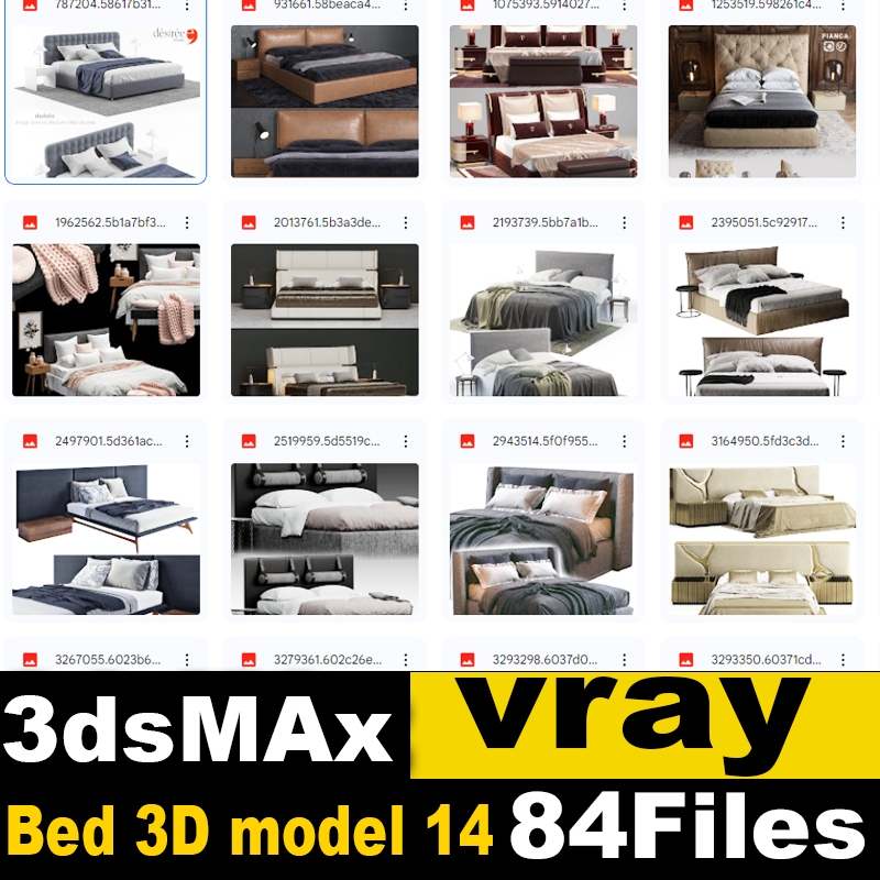 Bed 3D model 14
