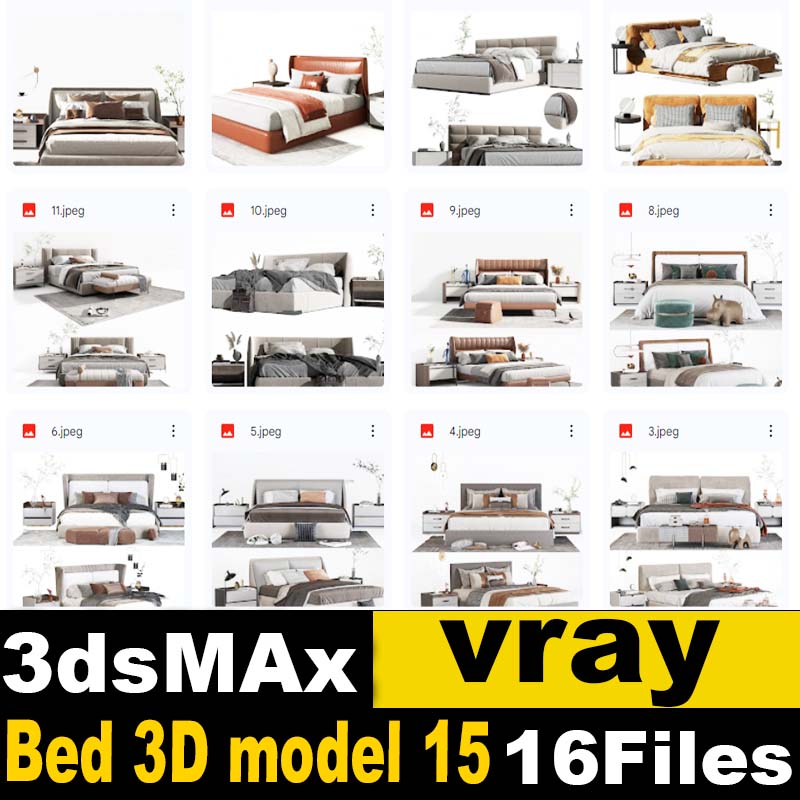 Bed 3D model 15