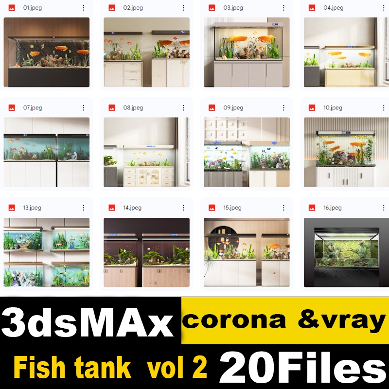 Fish tank 3D model vol 2