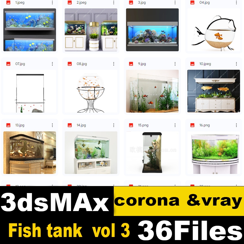 Fish tank 3D model vol 3