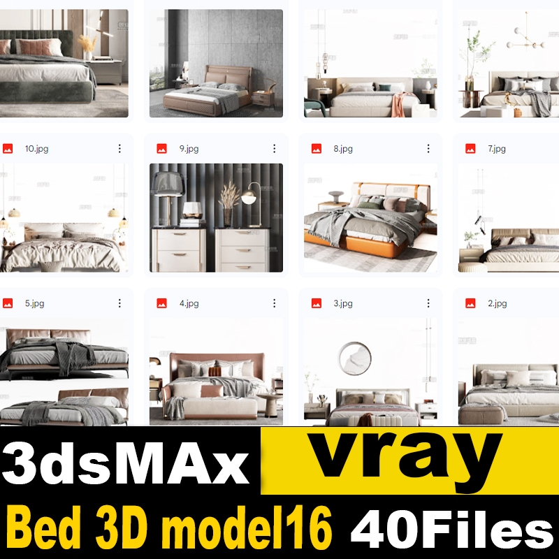 Bed 3D model 16
