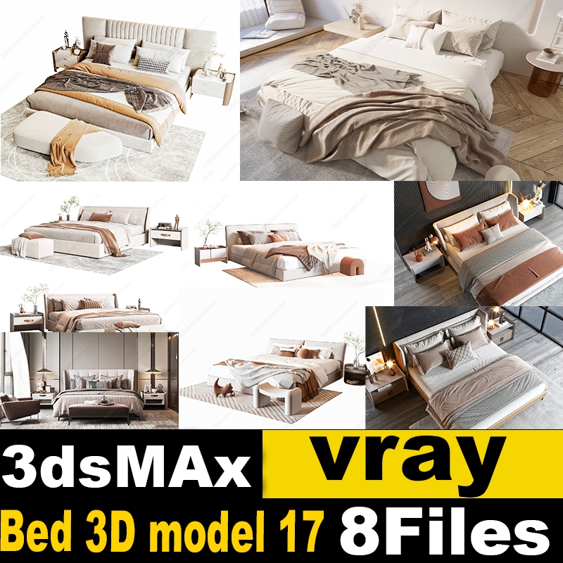 Bed 3D model 17