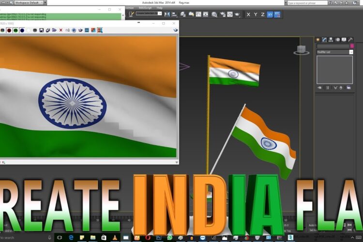 happy independence day Create India Flag in 3dsmax