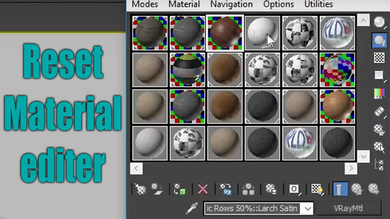 FULL Material Editor RESET In 3dsmax