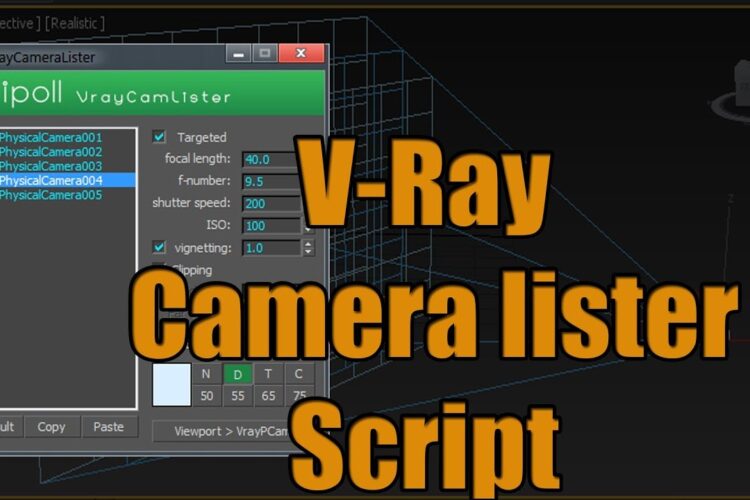 Mipoll Vray camera  Lister Script for 3dsmax