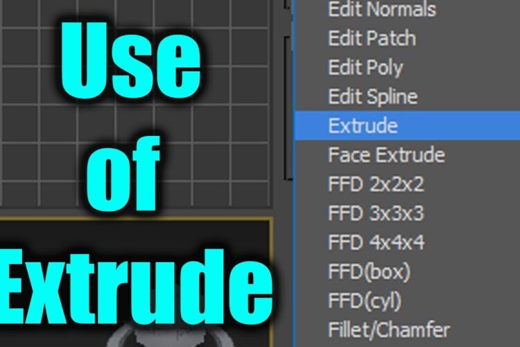 What use of  “Extrude” modifier in 3DsMax