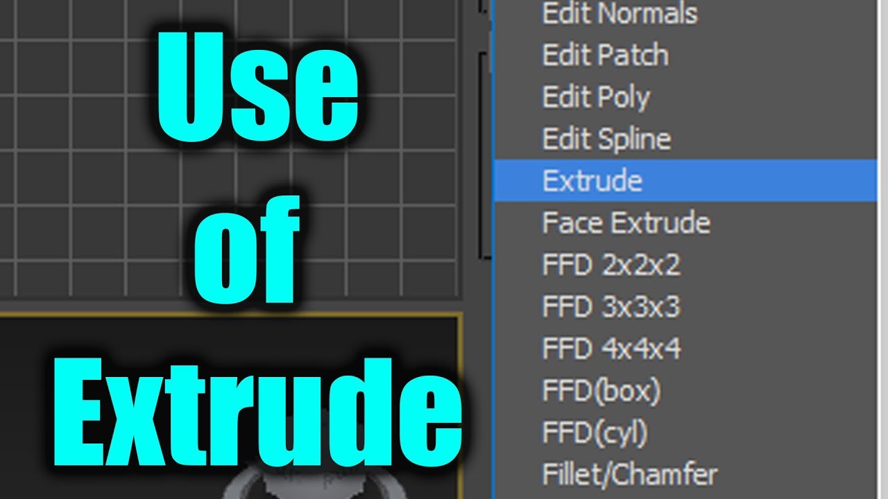 What use of  “Extrude” modifier in 3DsMax