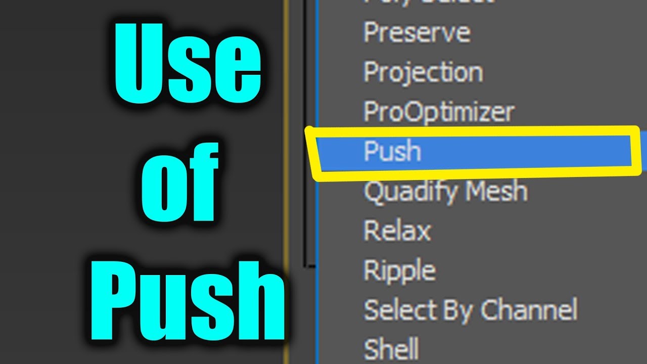 Use of “Push” Modifier in 3DsMax