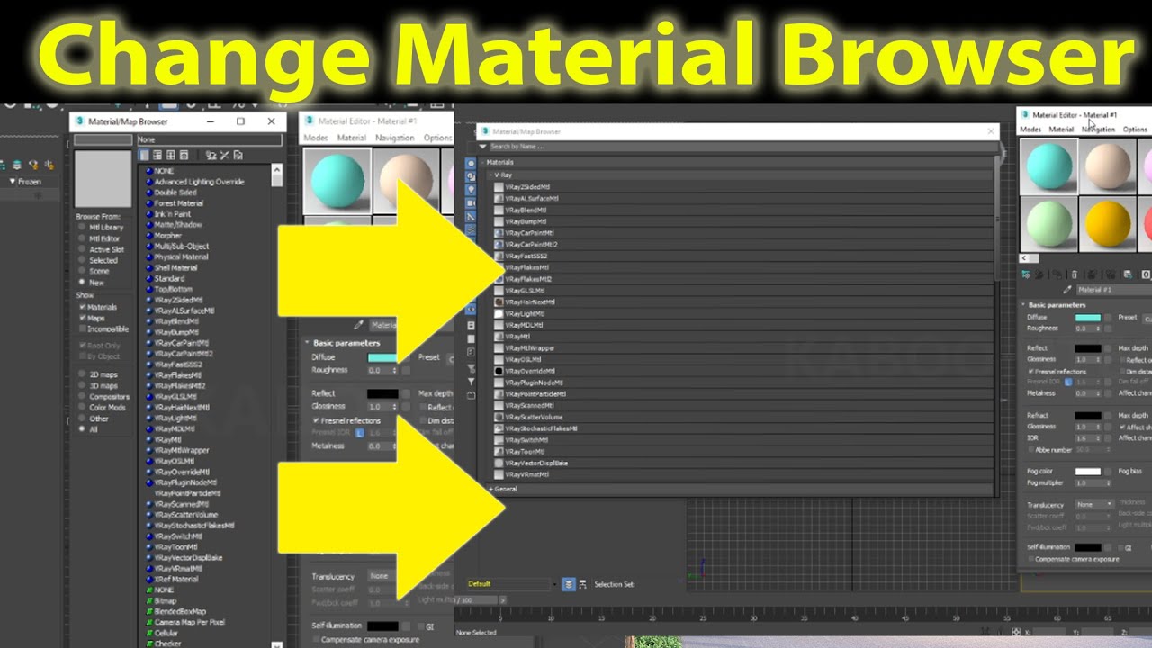 3ds Max Classic-Style Material Browser To New Material Browser