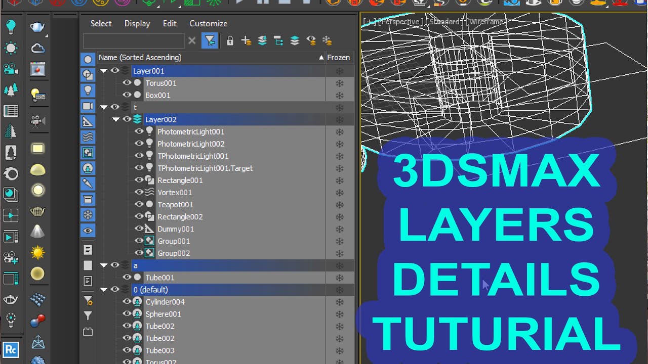 3DSMAX LAYERS BASIC SETTING HINDI TUTORIALS