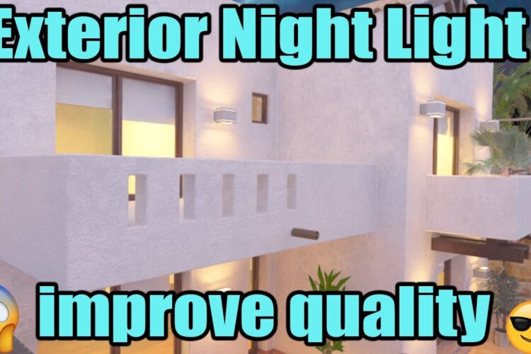 Exterior day to night light setting For Quality Render Hindi tutorial