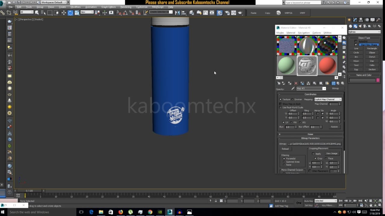 BOTTLE 3D Model materials apply Tutorial in hindi by kaboomtechx