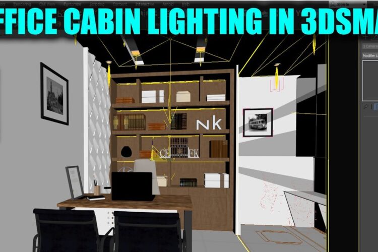 Office Cabin Interior Lighting In 3DSMAX Tutorial