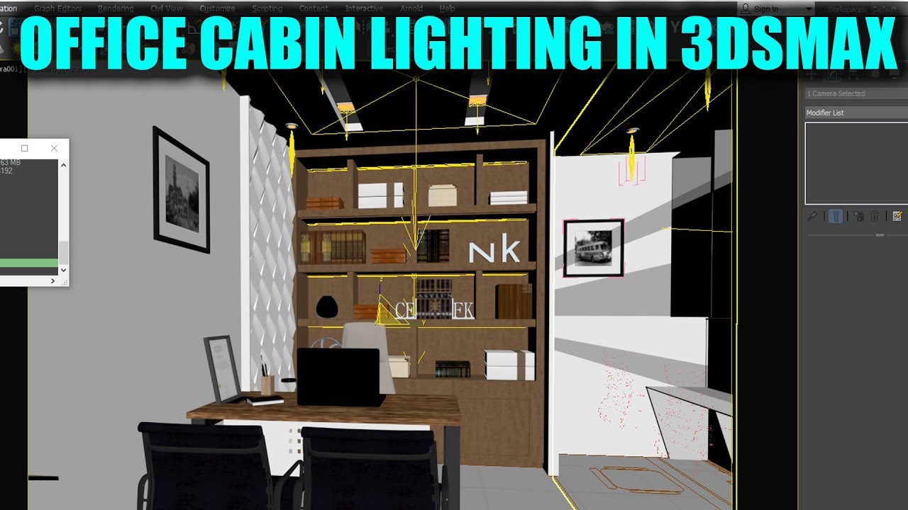 Office Cabin Interior Lighting In 3DSMAX Tutorial