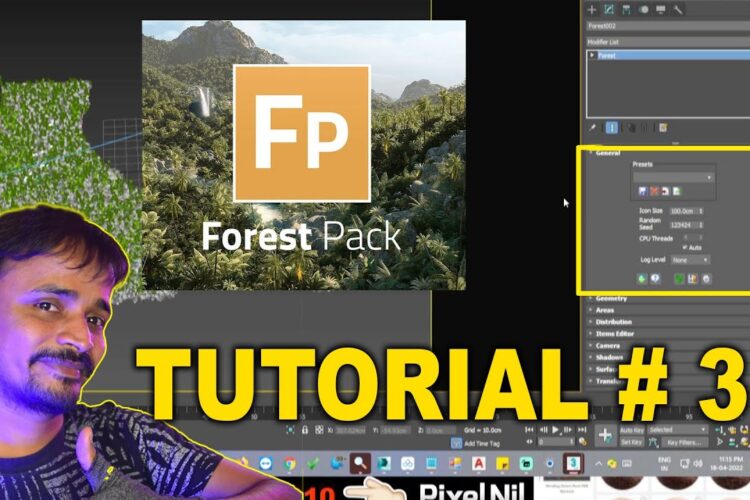 Forest pack Pro Tutorial # 3 3dsmax🤗  | kaboomtechx