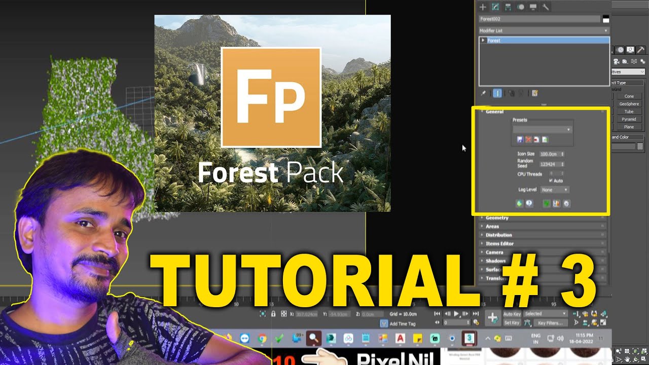 Forest pack Pro Tutorial # 3 3dsmax🤗  | kaboomtechx