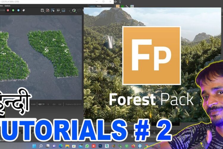 Forest pack Pro Tutorial # 2 3dsmax🤗  | kaboomtechx