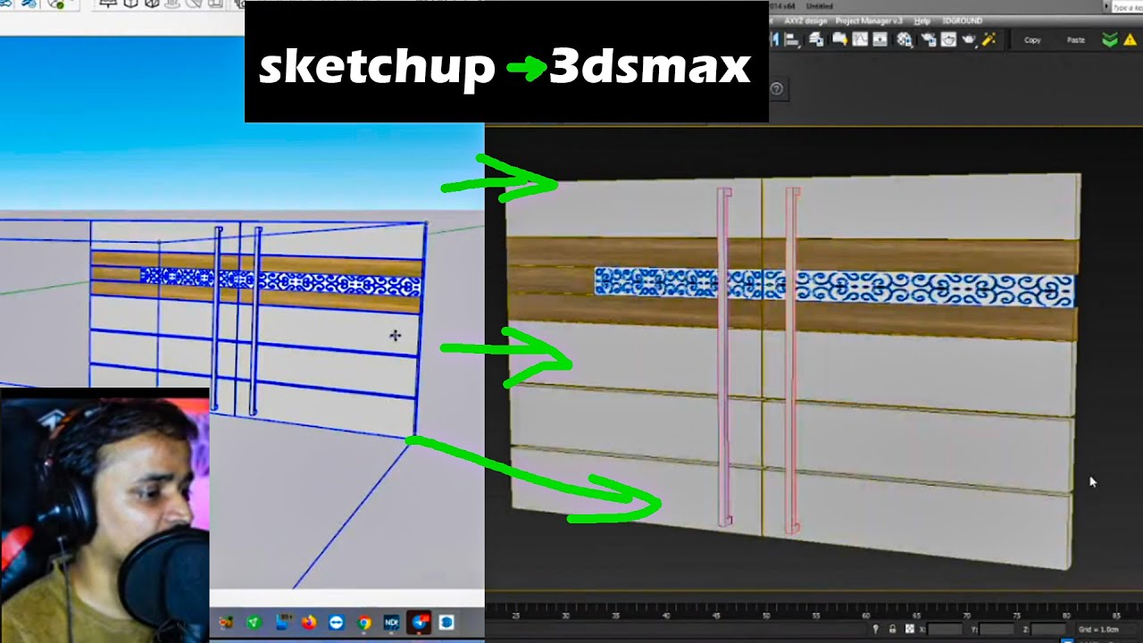 Sketchup ki File ko 3dsmax me kaise open kre ? | kaboomtechx live highlight