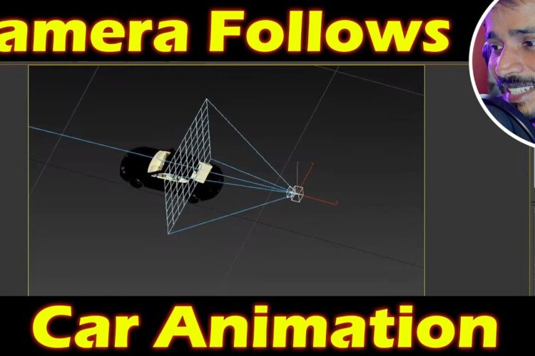 Camera Follows Car Animation 😍🤗| kaboomtechx